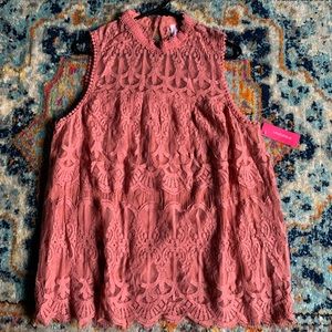 Xhilaration Lace Coral Blouse